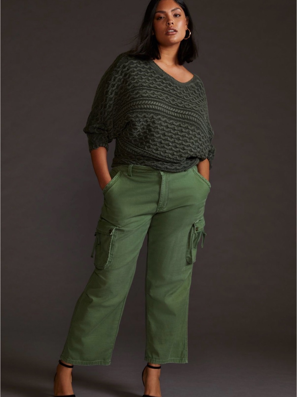 Pilcro Anthropologie Micro Fisherman Cable-Knit Sweater - Sz XL - Picture 3 of 8
